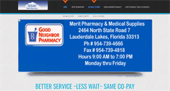 Desktop Screenshot of meritpharmacyrx.com