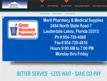 Tablet Screenshot of meritpharmacyrx.com